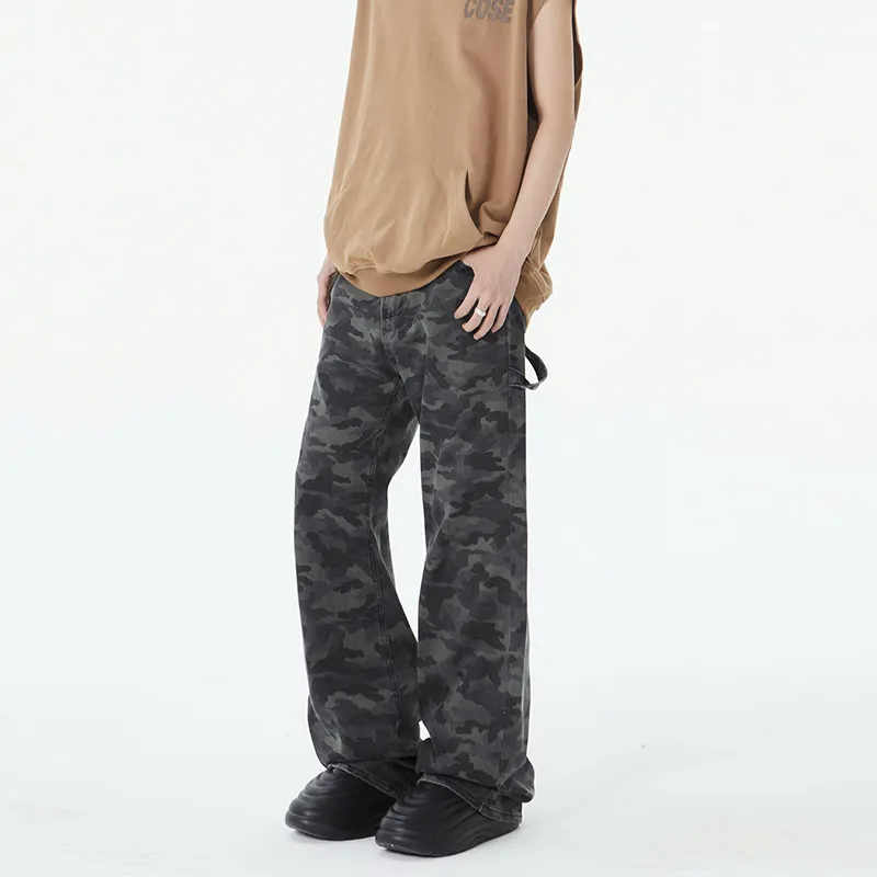 HCHUICHENG Jeans Unisex Camouflage-2