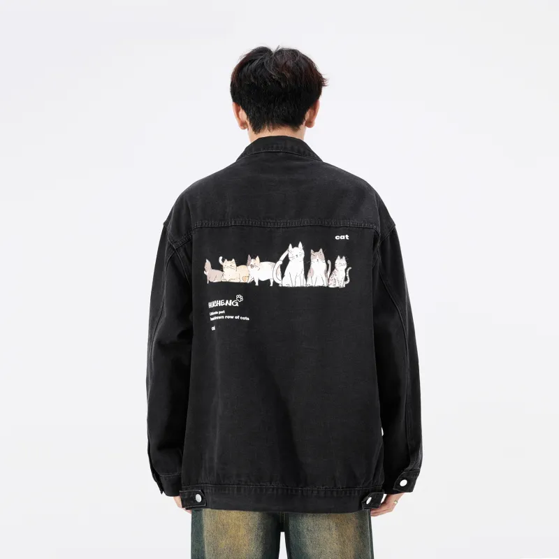 HCHUICHENG Denim Jackets Unisex-11