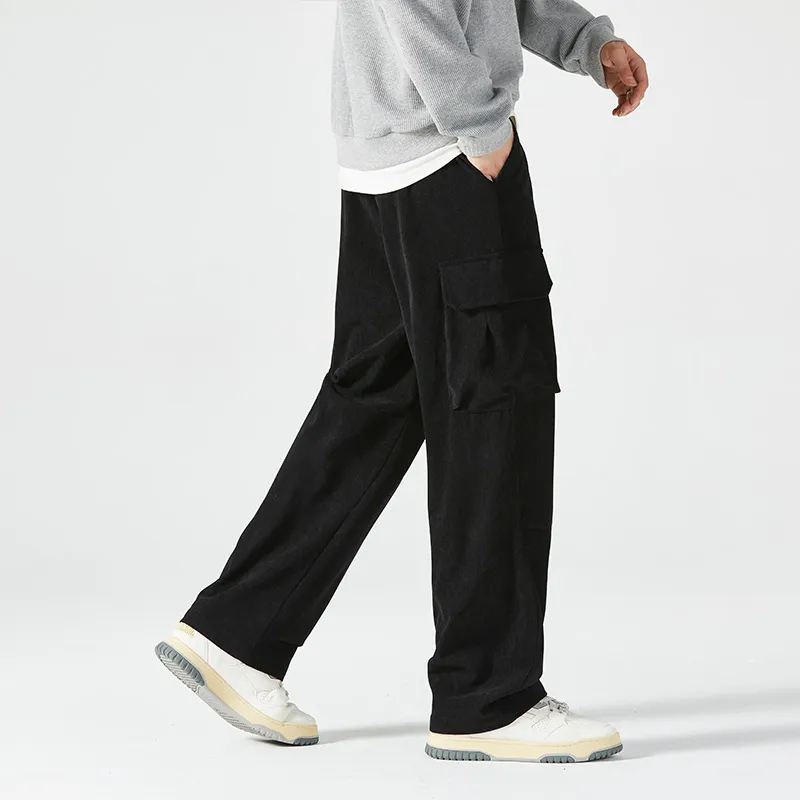 HCHUICHENG Cargo Pants Unisex Khaki-12