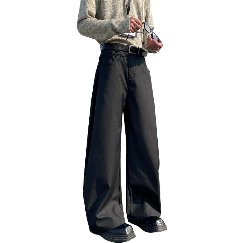HCHUICHENG Casual Pants Unisex Dark Gray-8