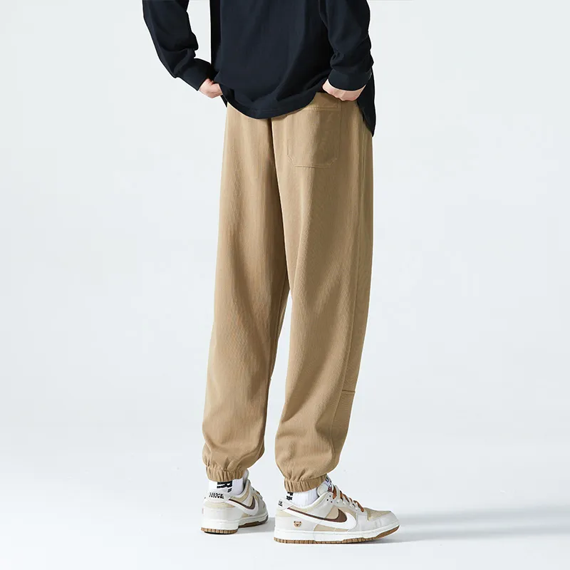 HCHUICHENG Casual Pants Unisex Caramel-11