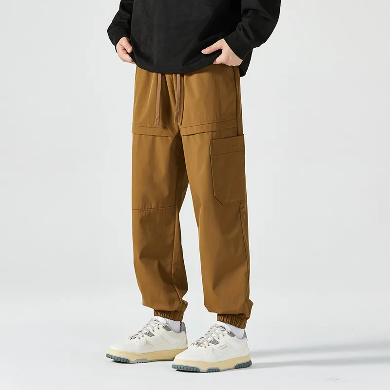 HCHUICHENG Casual Pants Unisex Caramel-17