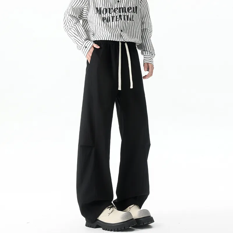HCHUICHENG Casual Pants Unisex Khaki-4