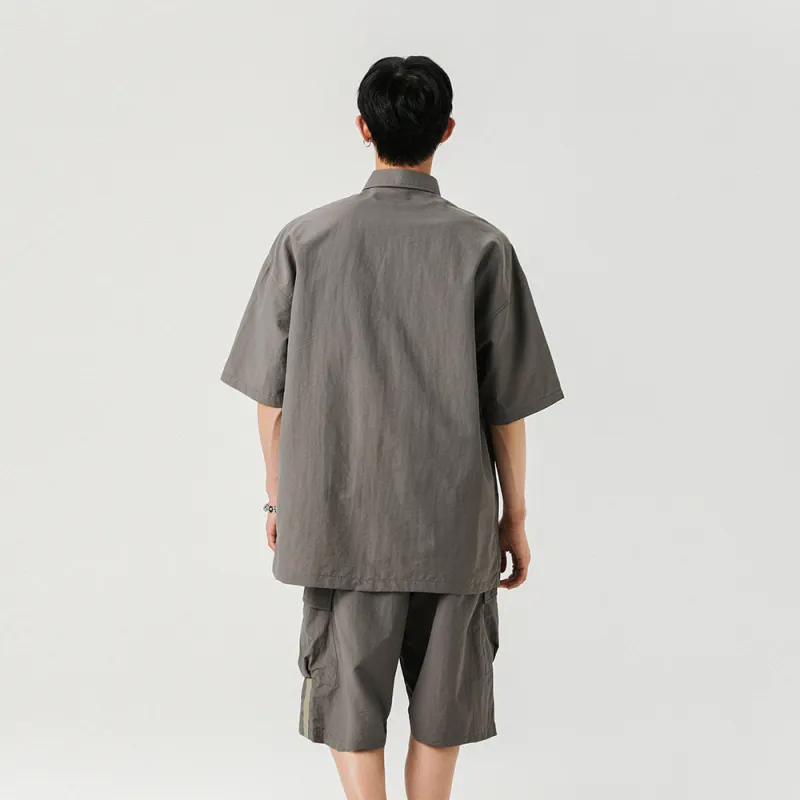 HCHUICHENG Cargo Shorts Unisex Gray-2