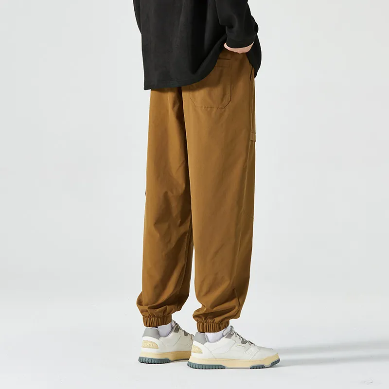 HCHUICHENG Casual Pants Unisex Caramel-16