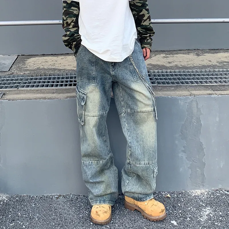 HCHUICHENG Cargo Pants Unisex Vintage Pants Chains Not Included-1