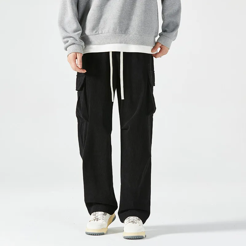 HCHUICHENG Cargo Pants Unisex Khaki-9