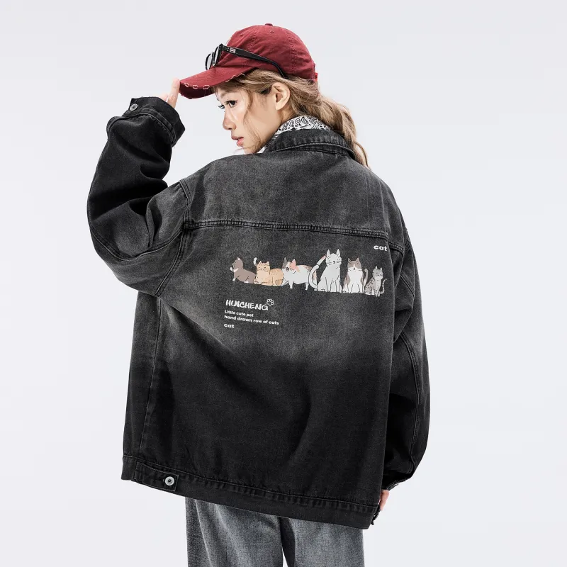 HCHUICHENG Denim Jackets Unisex-21