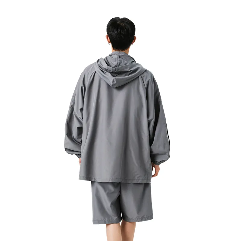 HCHUICHENG Casual Sportswear Unisex White Top+Pants-1