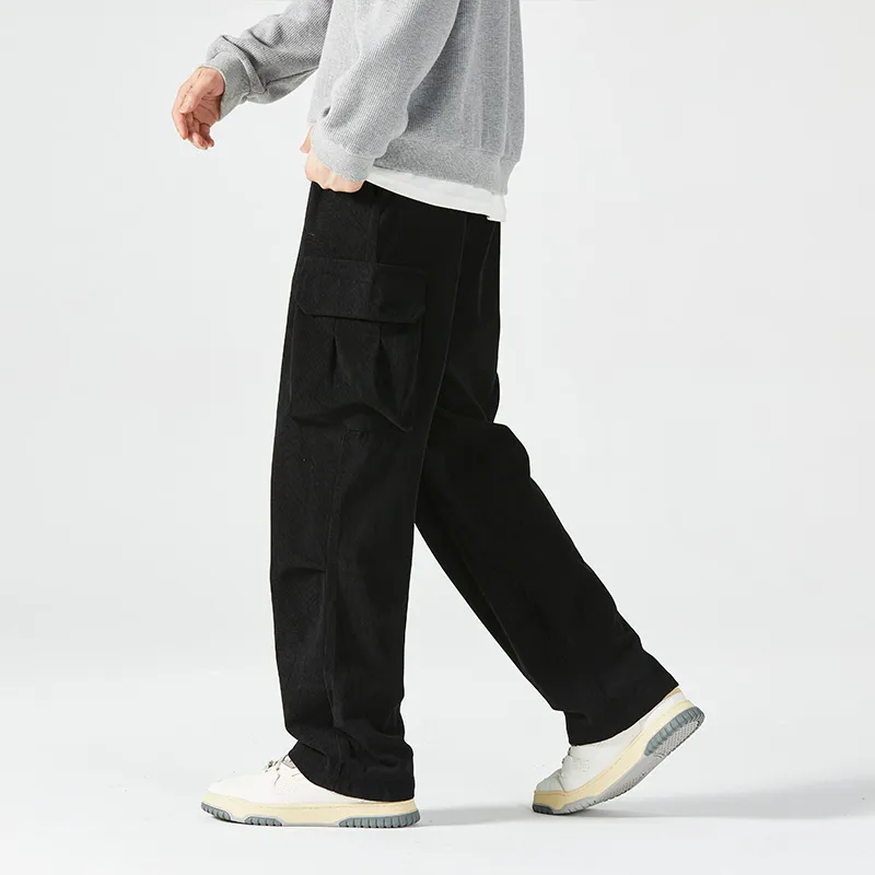 HCHUICHENG Cargo Pants Unisex Khaki-11