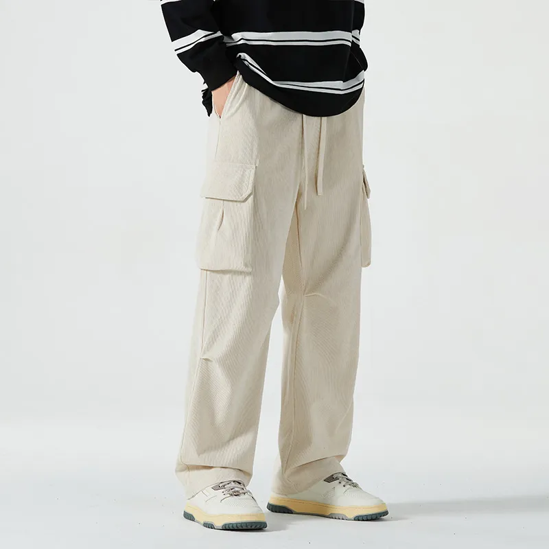 HCHUICHENG Cargo Pants Unisex Khaki-18