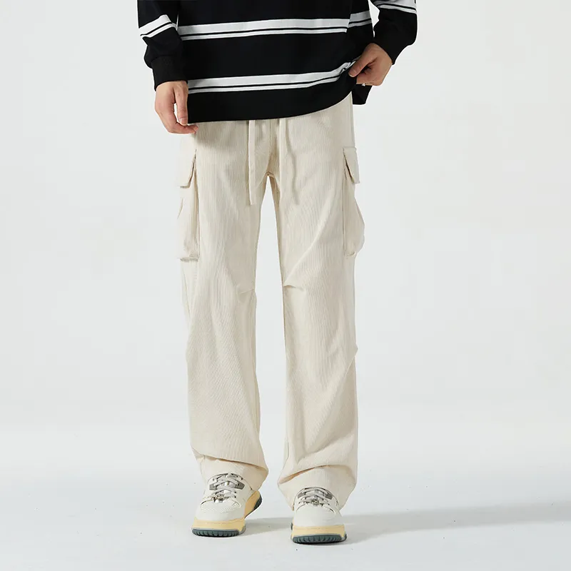 HCHUICHENG Cargo Pants Unisex Khaki-16