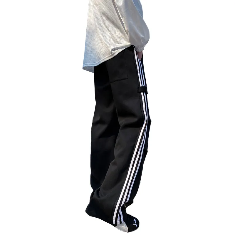 HCHUICHENG Casual Pants Unisex White Heather Gray-7