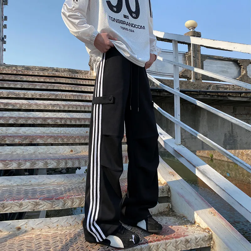 HCHUICHENG Casual Pants Unisex White Heather Gray-11