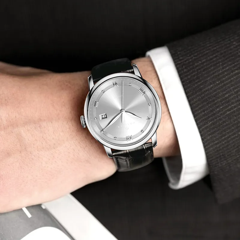PONIGER Automatic Mechanical Movement Watch Men's Watches Gray Dial P9.17-B-17
