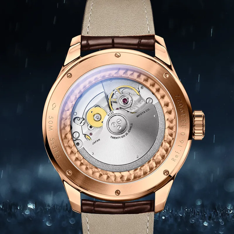 LOBINNI L Men's Watches Automatic Mechanical Movement Cowhide Strap Watch Men's Watches Silver Dial-5