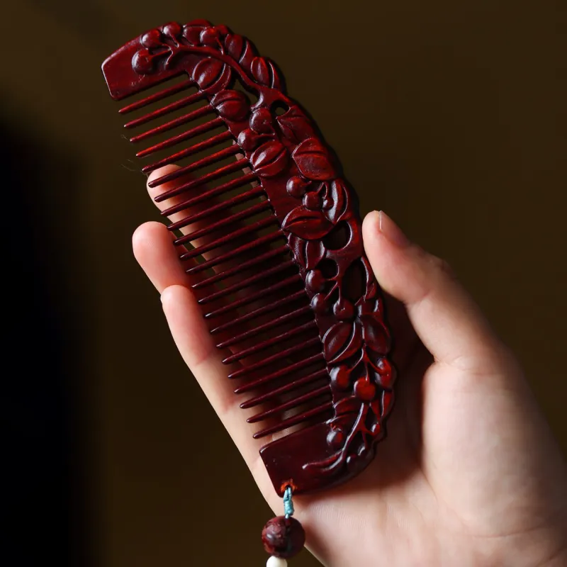 Xianyou Red Rosewood Comb Unisex-5