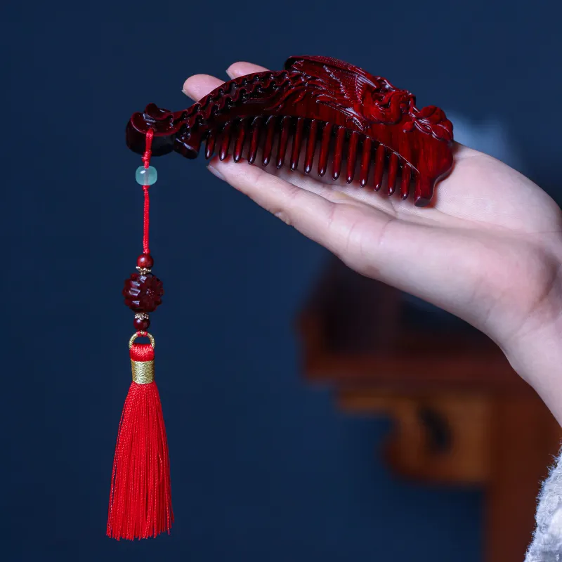 Xianyou Red Rosewood Comb Unisex-2