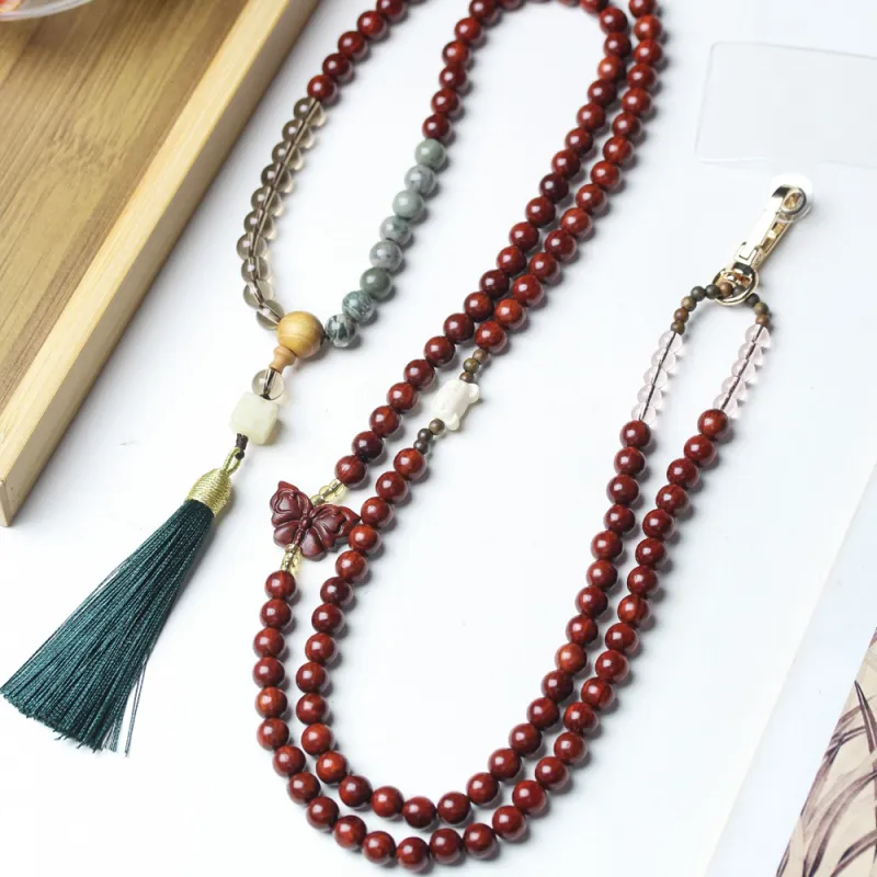 Xianyou Sandalwood Cell Phone Chain Unisex-1