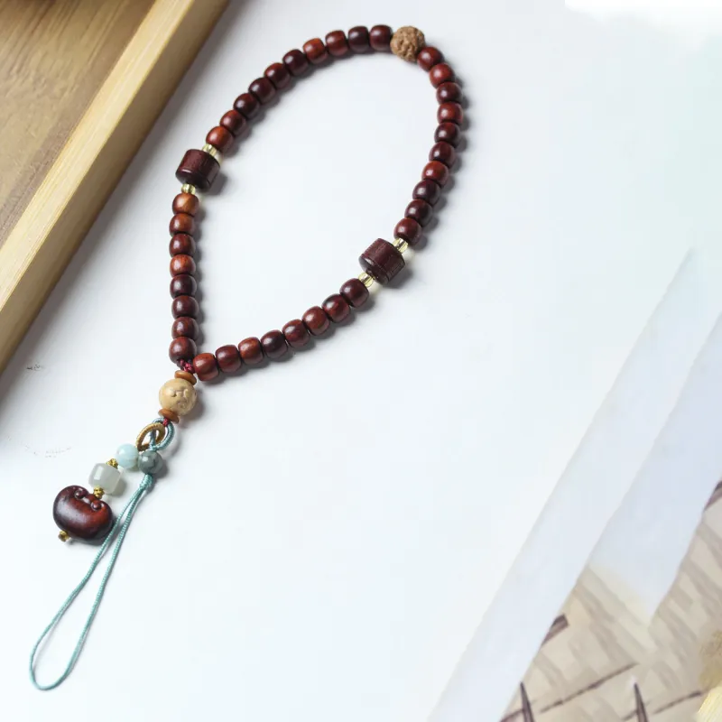 Xianyou Sandalwood Cell Phone Chain Unisex-1