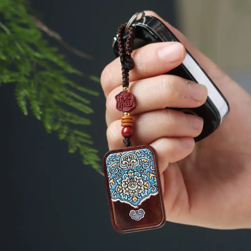 Xianyou Sandalwood Keychains Unisex-3