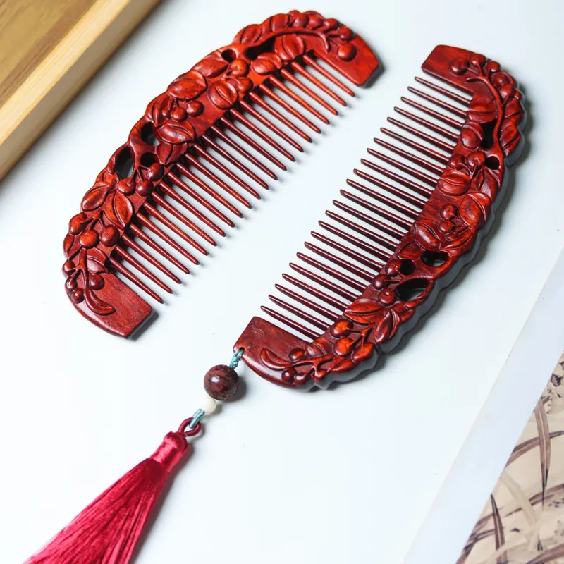 Xianyou Red Rosewood Comb Unisex-6