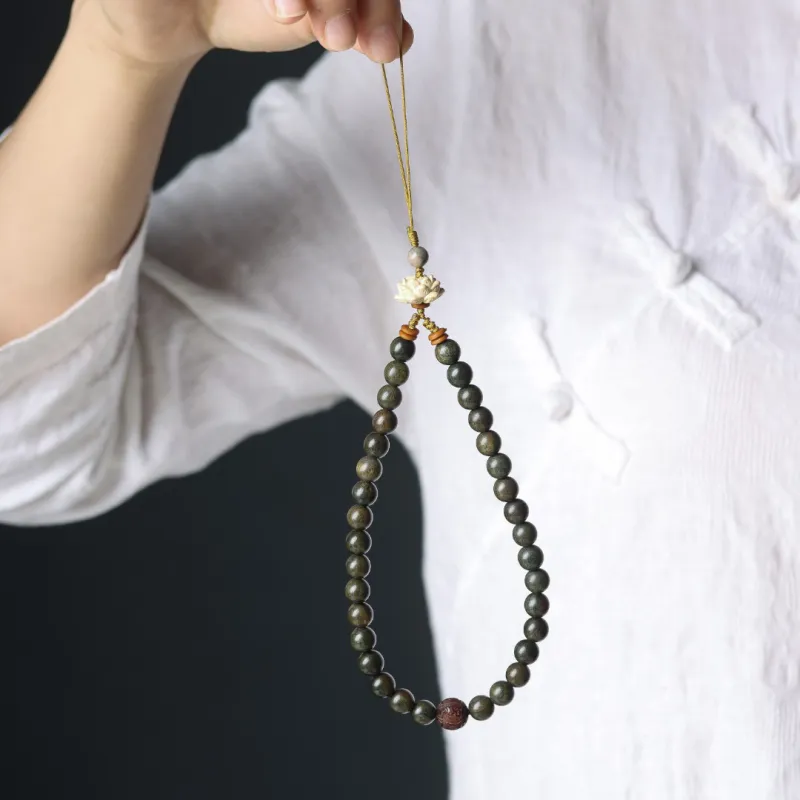 Xianyou Green Sandalwood Cell Phone Chain Unisex-1