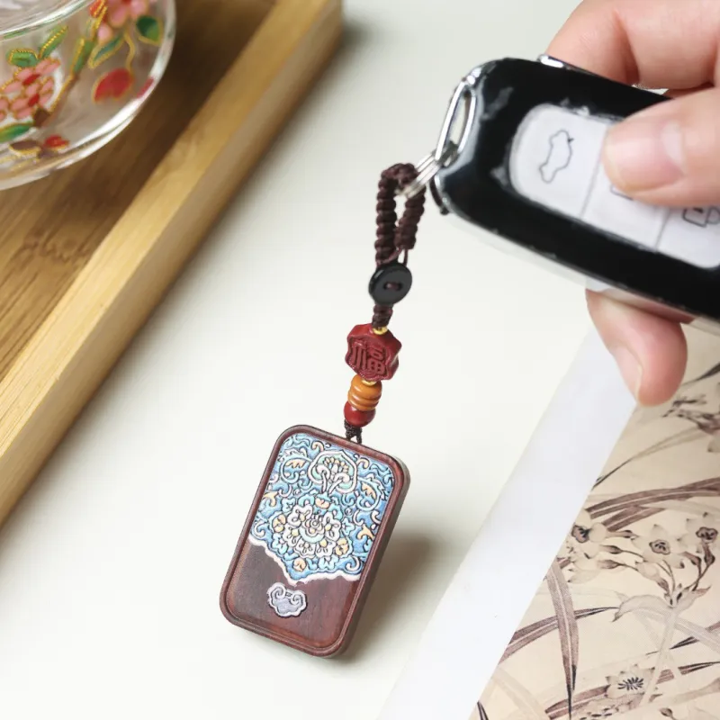 Xianyou Sandalwood Keychains Unisex-1