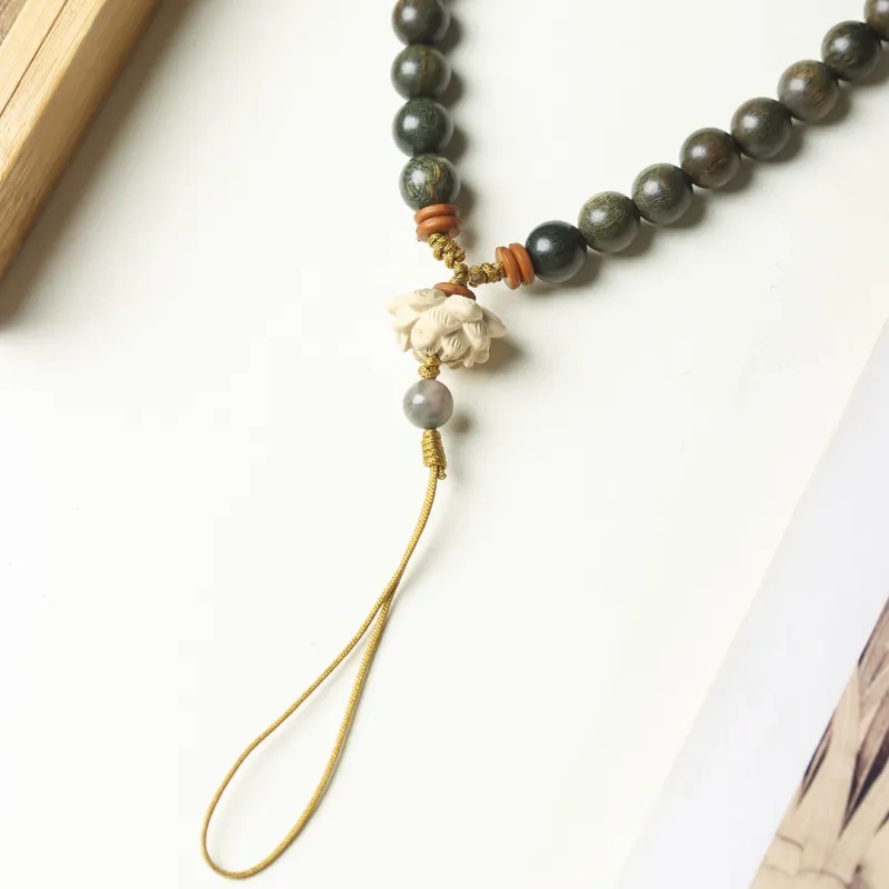 Xianyou Green Sandalwood Cell Phone Chain Unisex-3
