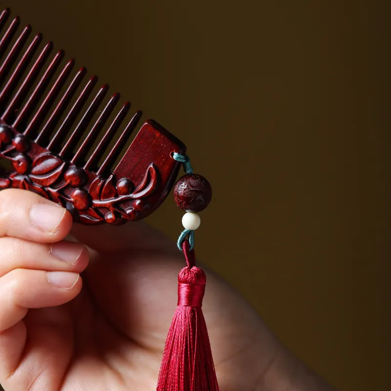 Xianyou Red Rosewood Comb Unisex-4