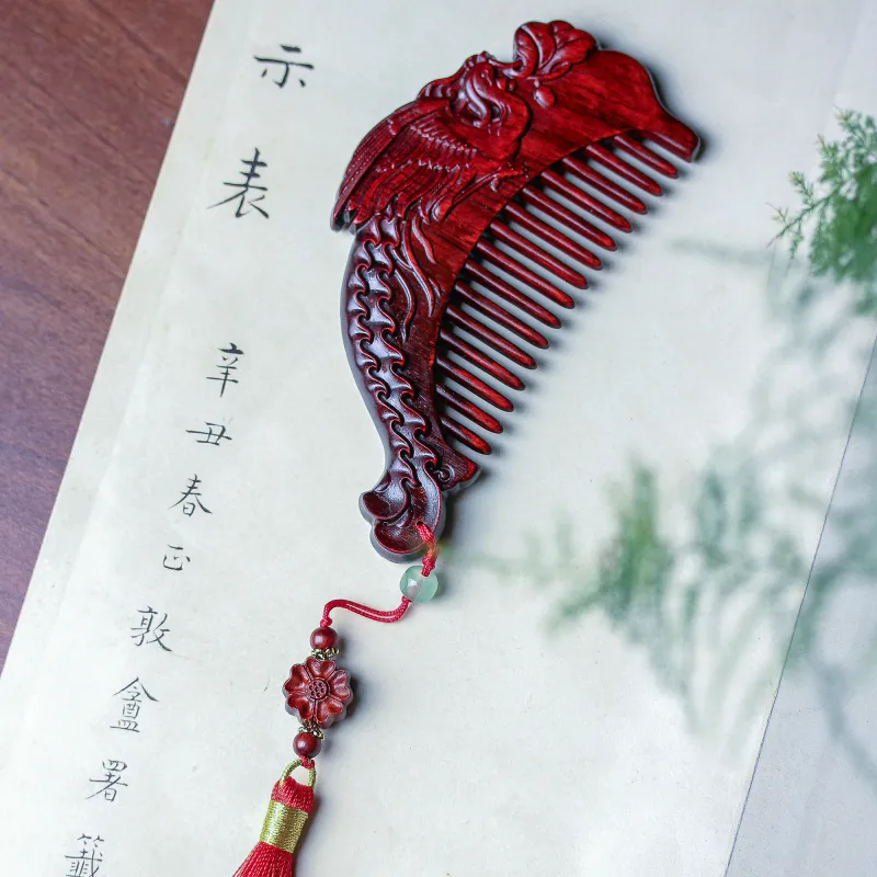 Xianyou Red Rosewood Comb Unisex-4
