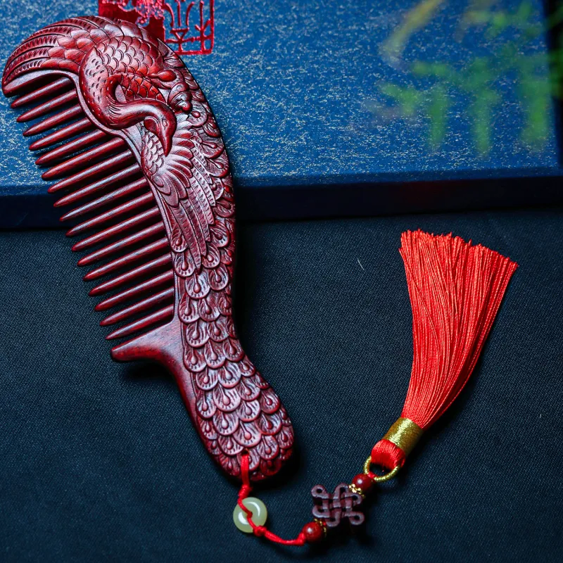 Xianyou Red Rosewood Hair Comb Unisex-3