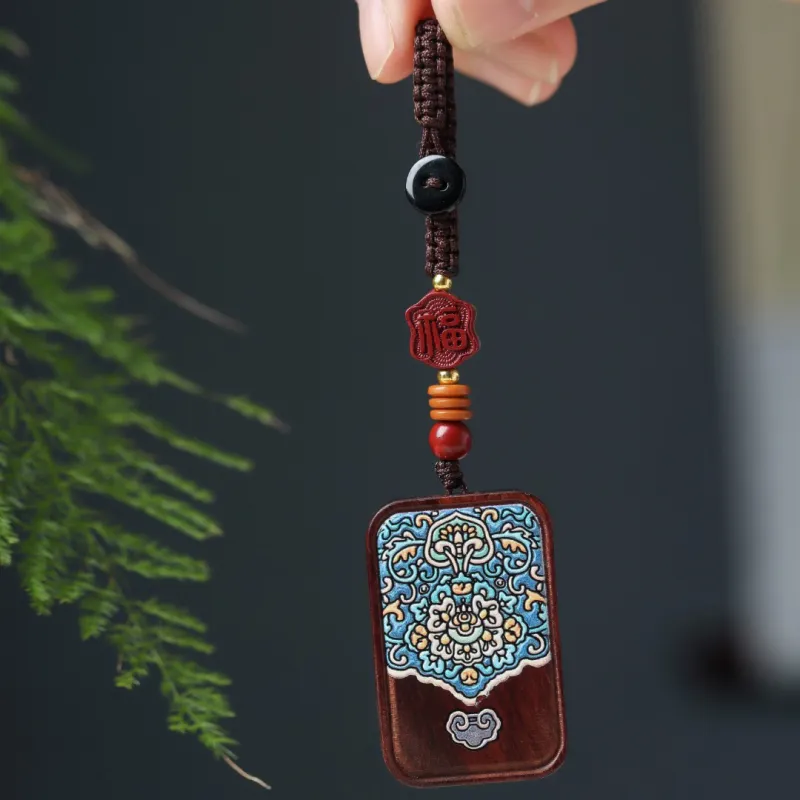 Xianyou Sandalwood Keychains Unisex-4