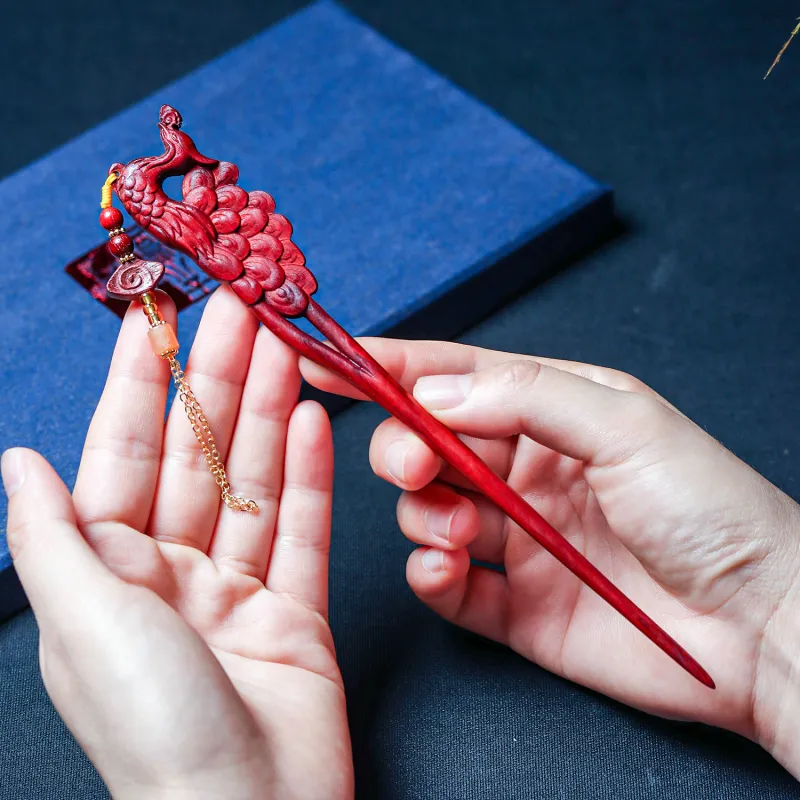 Xianyou Red Rosewood Hair Comb Unisex-2