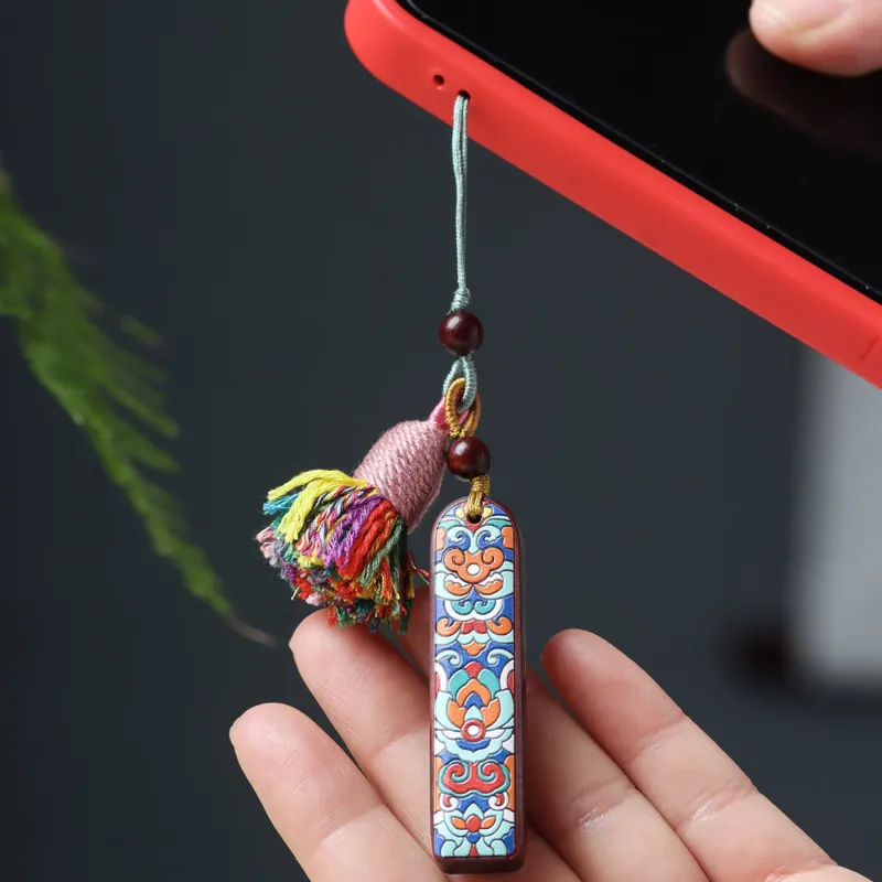 Xianyou Sandalwood Cell Phone Chain Unisex-4