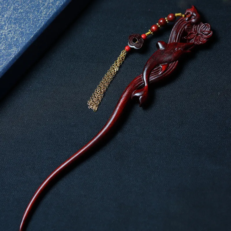 Xianyou Red Rosewood Wooden Comb Unisex-6