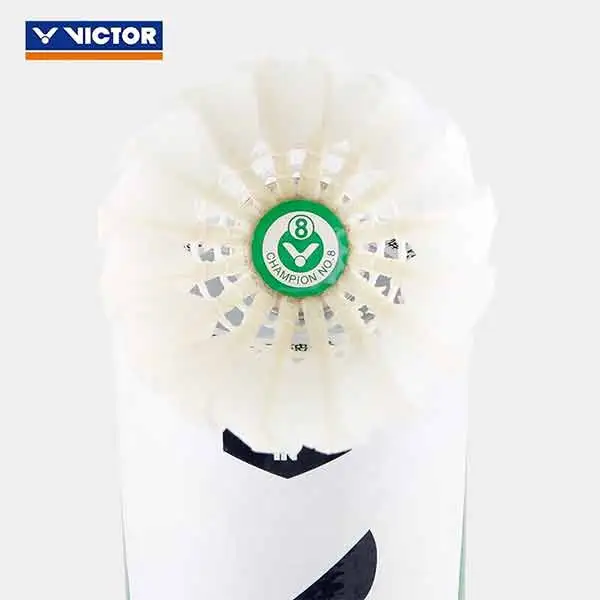 VICTOR Duck Feather Shuttlecock 12 Pack Duck Feather Big Board Duck Feather Training Shuttlecocks-1