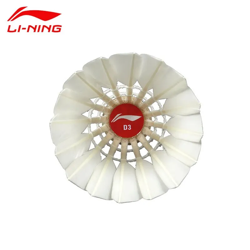 LiNing D3 Duck Feather Shuttlecock 12 Pack Duck Feather Everyday Shuttlecocks-6