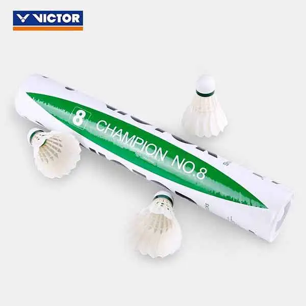 VICTOR Duck Feather Shuttlecock 12 Pack Duck Feather Big Board Duck Feather Training Shuttlecocks-4