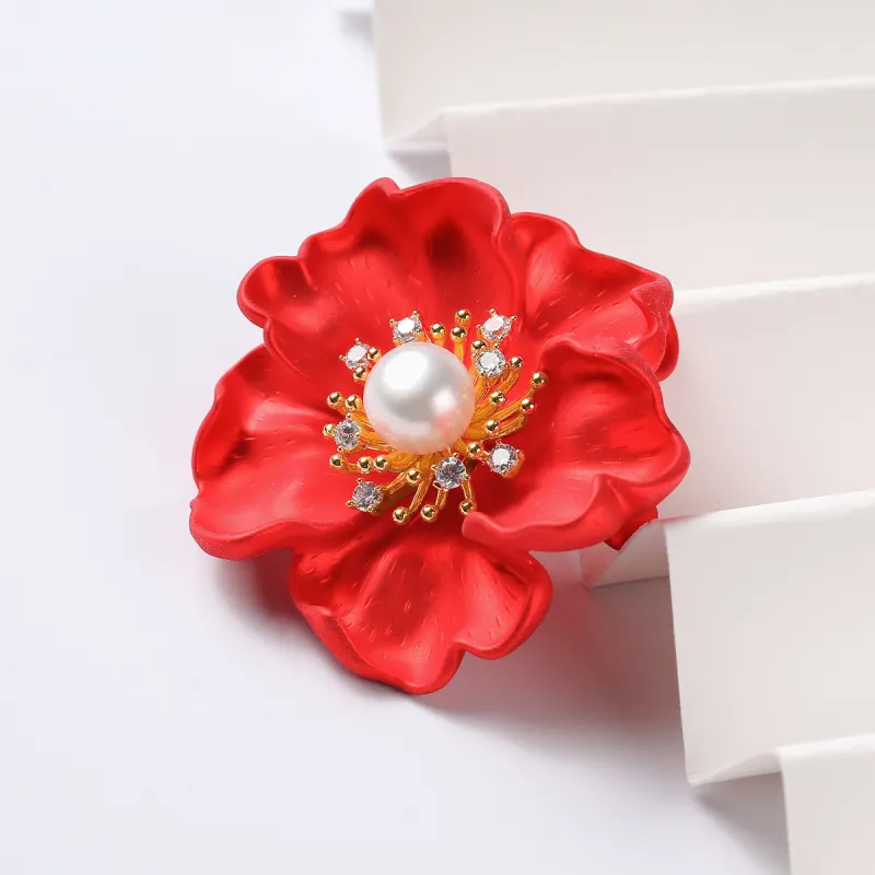 Demi Freshwater Pearl Brooches Unisex White-6