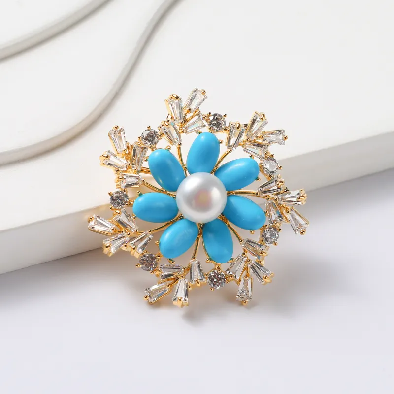 Demi Freshwater Pearl Brooches Unisex-4