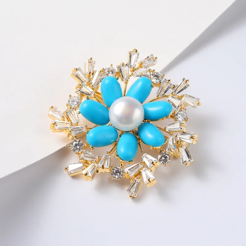 Demi Freshwater Pearl Brooches Unisex-2