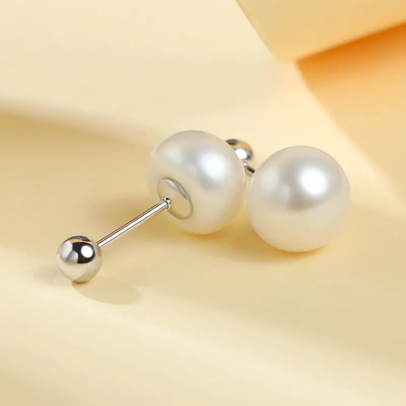 Demi Freshwater Pearl Stud Earrings Women's-4