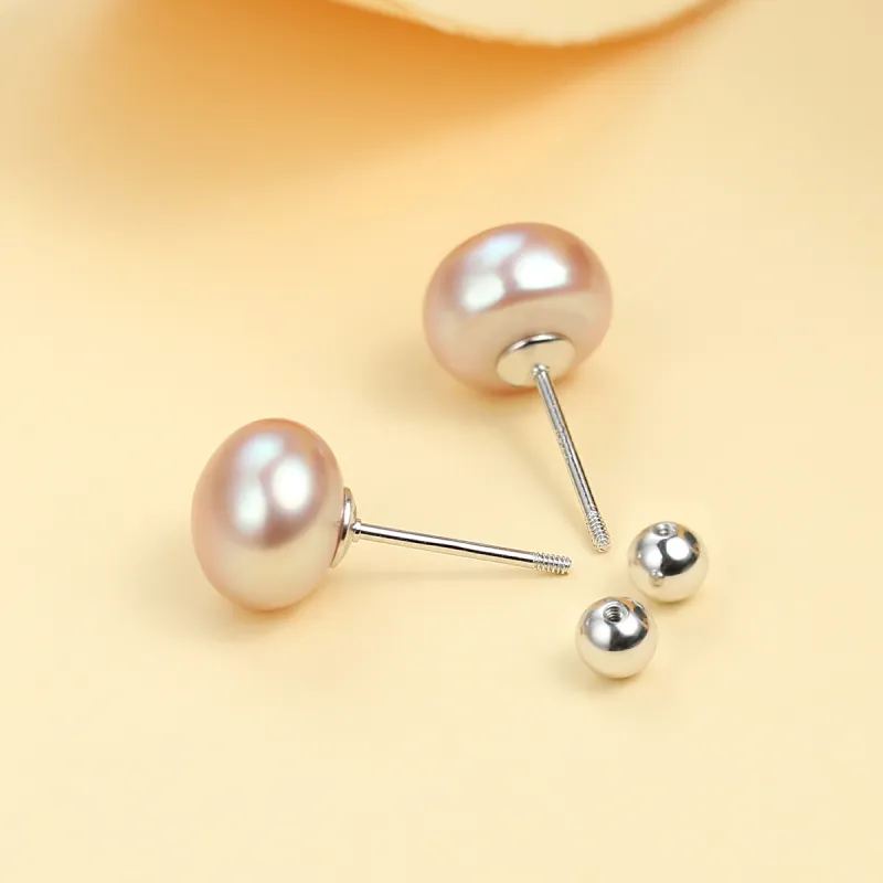 Demi Freshwater Pearl Stud Earrings Women's-10