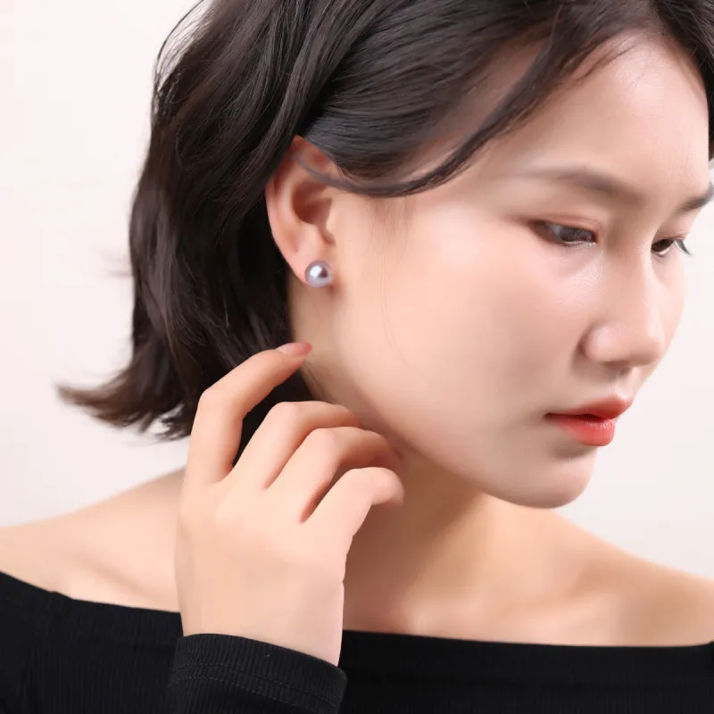 Demi Freshwater Pearl Stud Earrings Women's-7