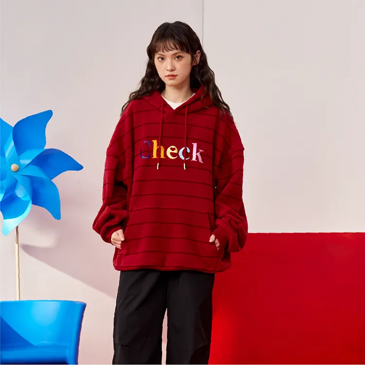 Checkitout Sweatshirt Unisex Camellia-Burnt Red-1
