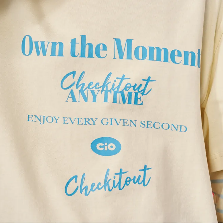 Checkitout Sweatshirt Unisex Misty-Cream White/Light Blue-1