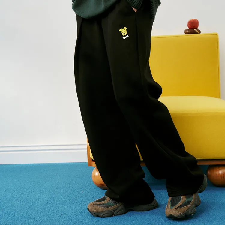 Checkitout x OSAMU GOODS Casual Pants Unisex Mysterious Mineral-Long Black-1