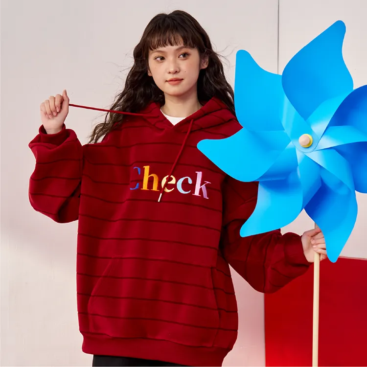Checkitout Sweatshirt Unisex Camellia-Burnt Red-2