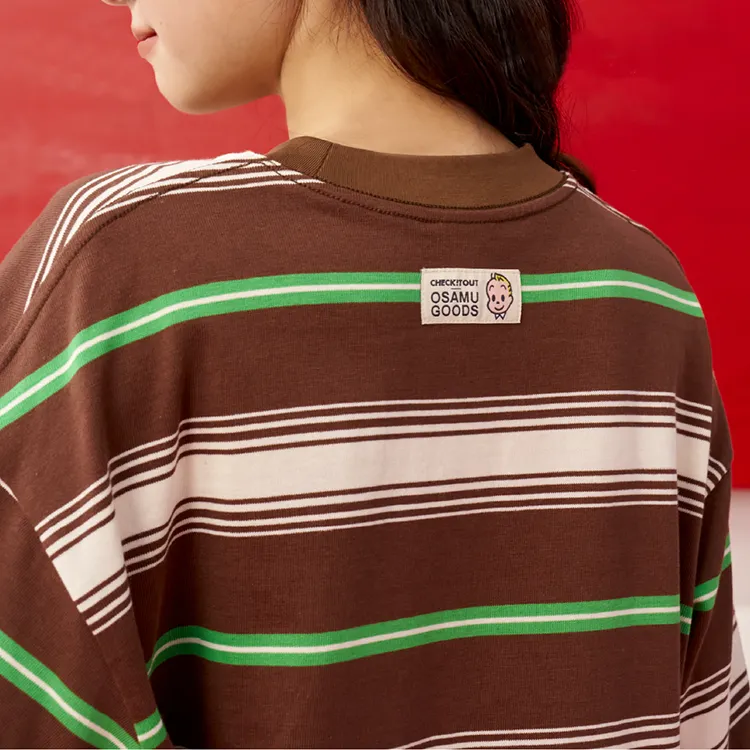 Checkitout Sweatshirt Unisex Brown/White/Green-1